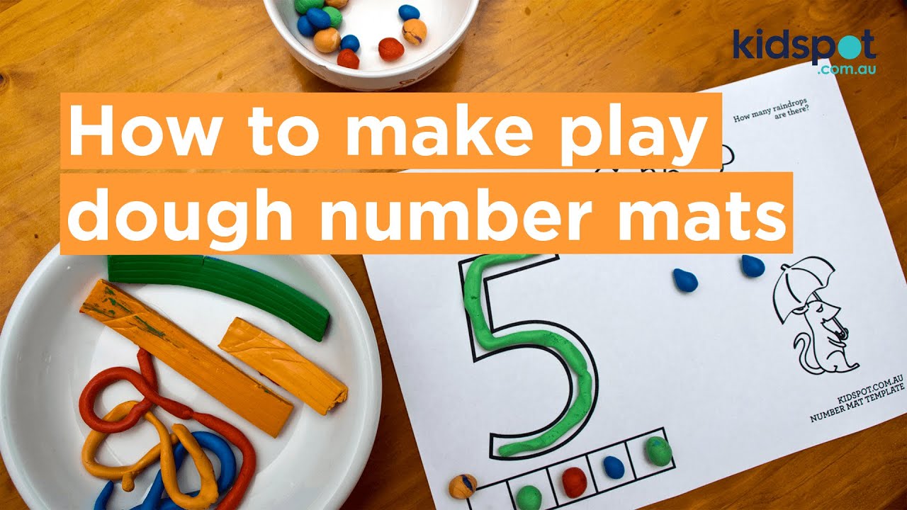 Learn to count with play dough and our free printable number mats