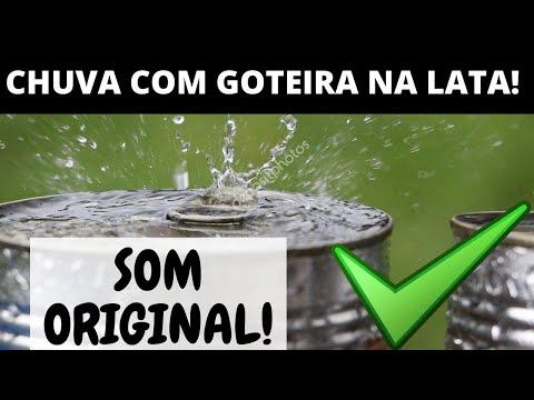 SOM DE CHUVA E GOTEIRA NA LATA (8 HORAS EM TELA PRETA) - NOITE CHUVOSA PARA DESCANSAR E DORMIR BEM!