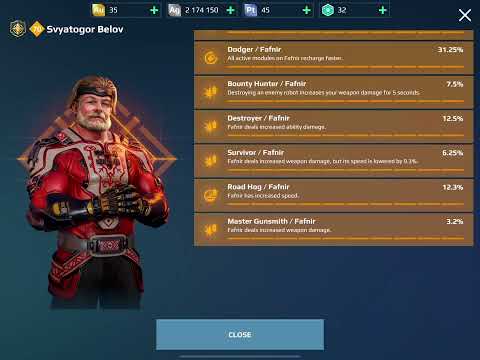 P2w hangar war robots. 7.8