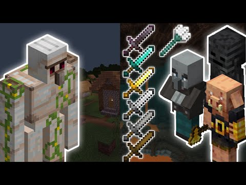 IRON GOLEM VS ALL SWORD-WIELDING PIGLIN BRUTES, VINDICATORS AND WITHER SKELETONS | MINECRAFT