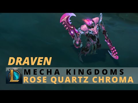 Mecha Kingdoms Draven Rose Quartz Chroma - League Of Legends