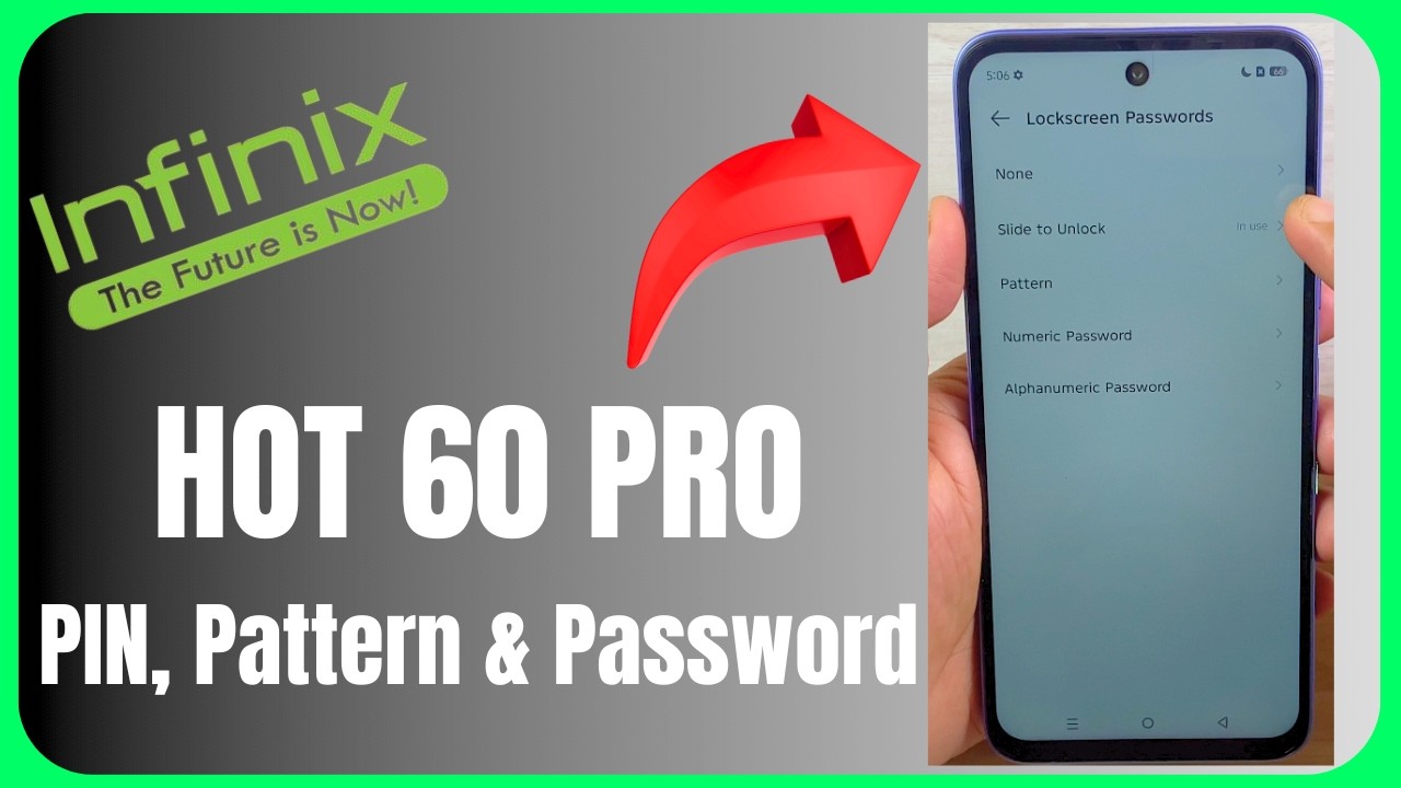 🔐 PIN, Pattern & Password Infinix Hot 60i Setup Steps 😱📱