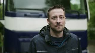 Volvo Electric trucks delivering recycled wood to the power 