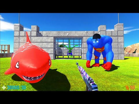 FPS AVATAR DEATH RUN CASTLE with ALL WEAPONS & HP BAR - Animal Revolt Battle Simulator ARBS