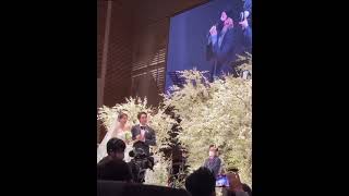 Lee Hongki singing #TheHeirs OST “I’m Saying” in #ParkShinHye and #ChoiTaeJoon Wedding today.