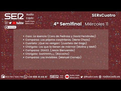 🔴 EN DIRECTO COAC2026: Semifinal 4 y el pase a la final: hoy Pedrosa, Bienvenido, Bizcocho, Cornejo