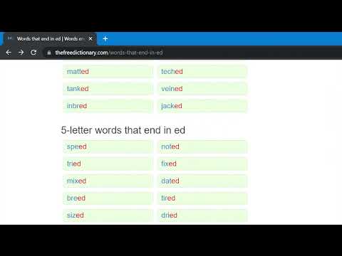 Pronunciation of -'ED' words OR words ending in 'ED'