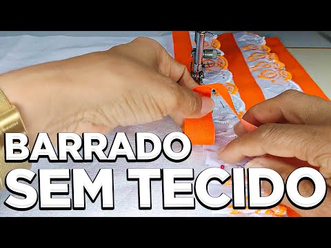 Barrado SEM TECIDO Pano de Prato Costura Criativa Passo a Passo Jeito FÁCIL de Costurar