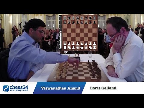 Beautiful A Pin!!! Viswanathan Anand Vs Boris Gelfand - Blitz Chess 2014 Zurich