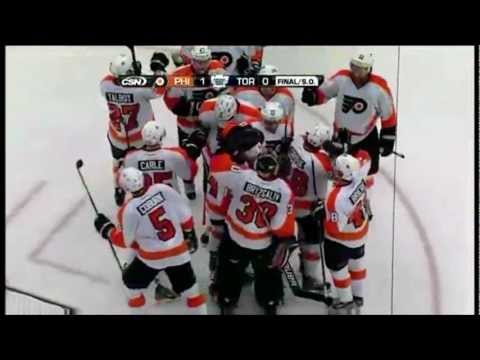 [HD] Claude Giroux Shootout Goal | 3/10/2012 | Flyers vs Leafs