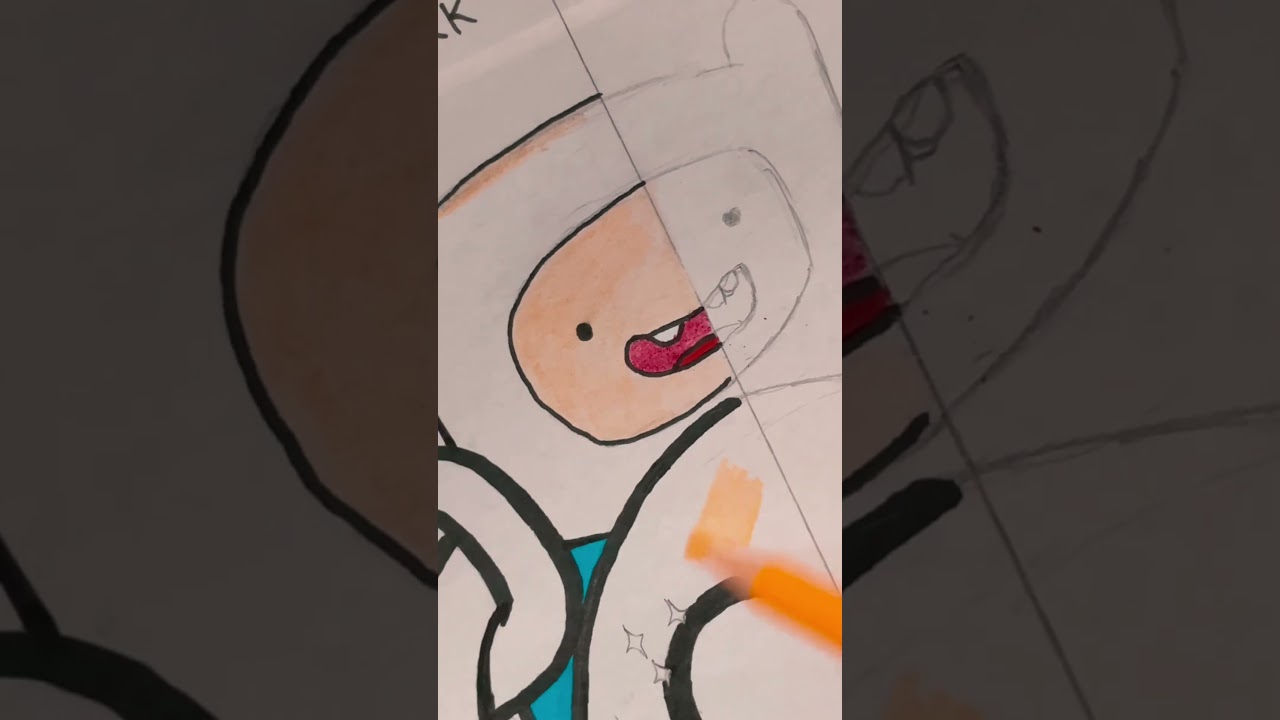 Drawing fin and jake  from Cartoon Network characters ✨ #shortvideo #viral #shorts