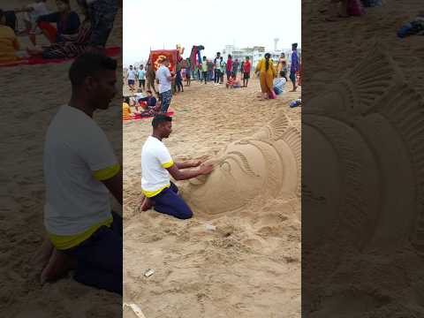Sand Art Golden Beach Jagannath Puri | #jagannath #shorts