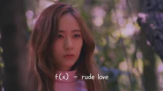 f(x) - rude love in an empty arena