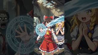 【AI】7 Days to Dieの中でゾンビと戦う霊夢と魔理沙 #shorts