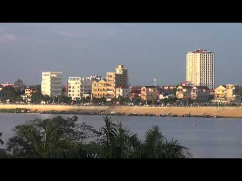 Phnom Penh, visto do Amanjaya Pancam Hotel, Sisowath Quay