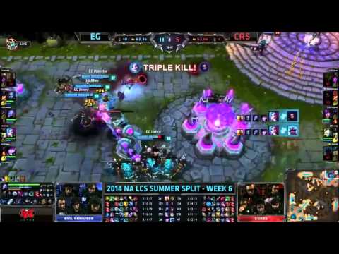EG Altec Jinx Pentakill vs Curse | EG vs CRS | 2014 NA LCS Summer Split W6D1 [HD]