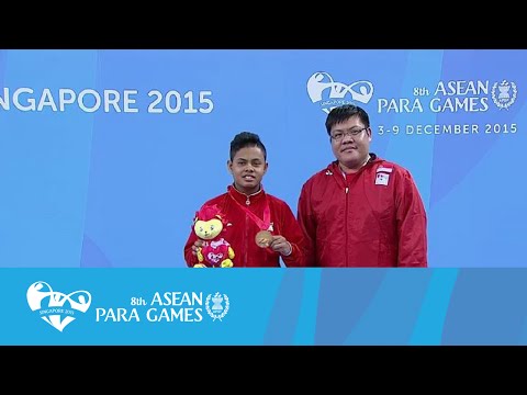 Table Tennis:Men's Singles Finals-Class 11-Victory Ceremony (Day 5) | 8th ASEAN Para Games 2015