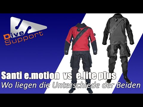 Wo liegt der Unterschied zwischen den Santi e.motion und e.lite Anzügen | DiveSupport