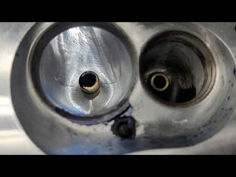 Edelbrock cnc Mopar heads flow test, air speeds and dykem flow.