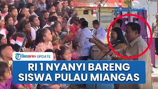 Kunjungi Pulau Miangas, Presiden Prabowo Ajak Siswa SMKN 2 Talaud Nyanyi Hymne Guru hingga Kasih Ibu