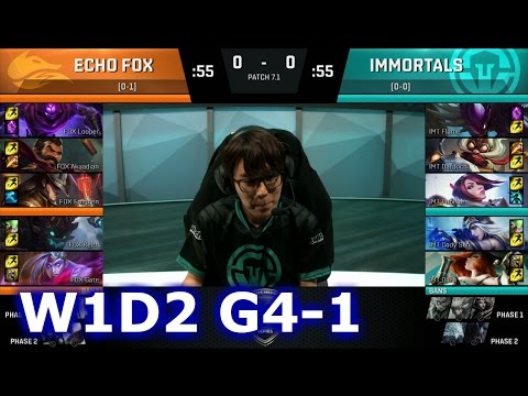 Echo Fox vs Immortals Game 1 | S7 NA LCS Spring 2017 Week 1 Day 2 | FOX vs IMT G1 W1D2