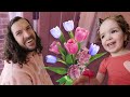 DADDY DAUGHTER DATE Adley Navey Spa Day With Dad Niko Bear And Mom Play Games At The Arcade