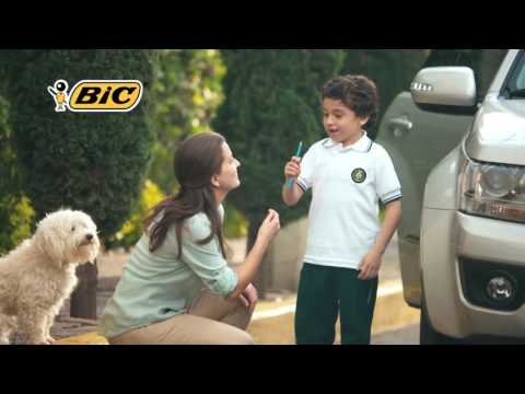 Bic Kid Couler flomasteriai, PlastiDecor kreidelės ir Evolution spalvoti pieštukai video