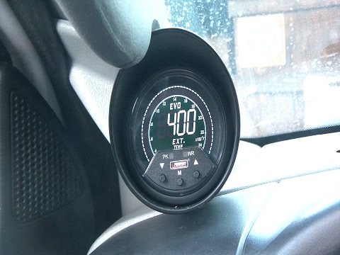 Prosport EVO 60mm EGT gauge install Ford F250 powerstoke 6.0 install