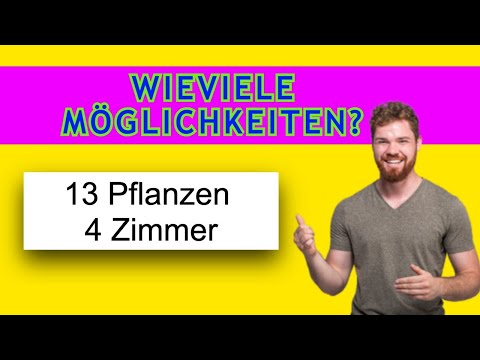 Kombination mit Wiederholung. Reihenfolge egal. Pflanzen Zimmer Beispiel. Kombinatorik. Mathe.