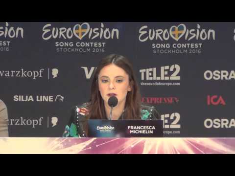 ESCKAZ in Stockholm: Francesca Michielin (Italy) press-conference