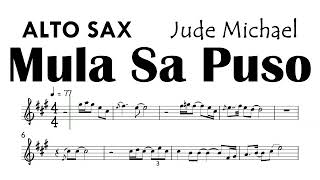 Mula Sa Puso Alto Sax Sheet Music Backing Track Partitura Jude Michael