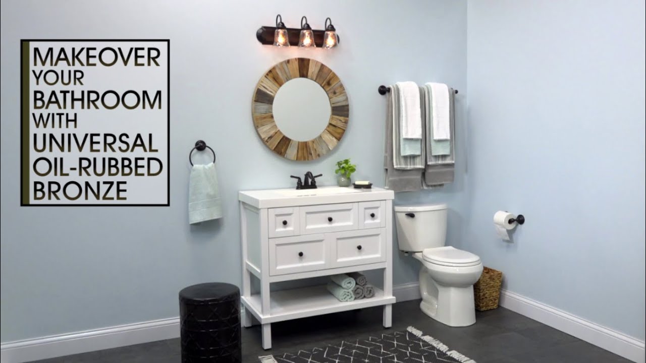 Thumbnail for Bathroom Fixture Makeover with Universal Oil Rubbed Bronze Spray Paint