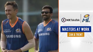 Zaheer Khan shares tricks of trade with Trent Boul