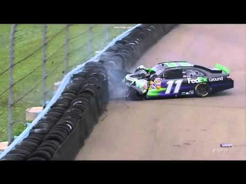 Denny Hamlin Hard Wreck 2011 Watkins Glen