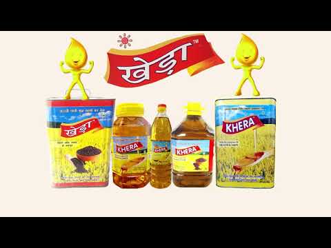 Khera foods kachchi ghani yellow mustard oil 2 ltr, packagin...