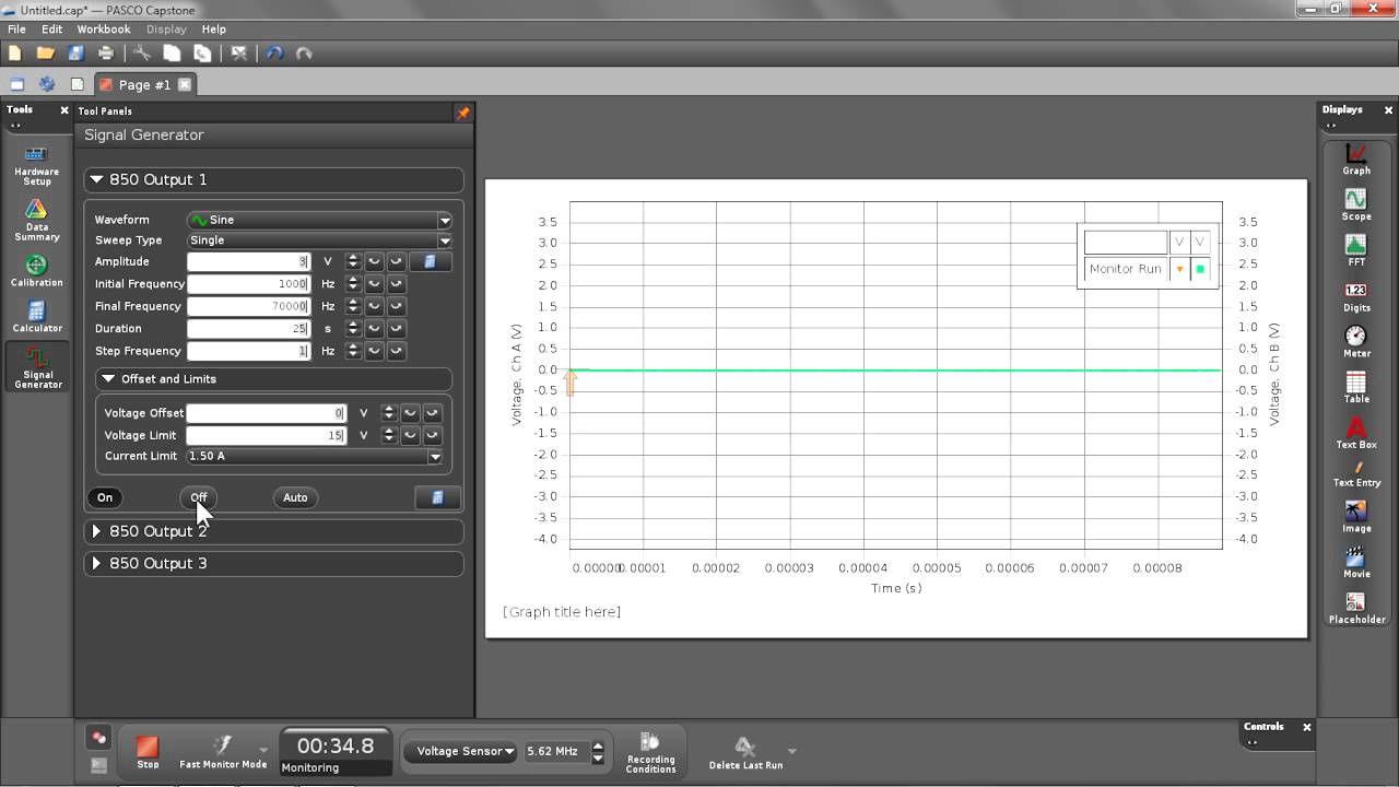PASCO Capstone Scope and 850 Signal Generator
