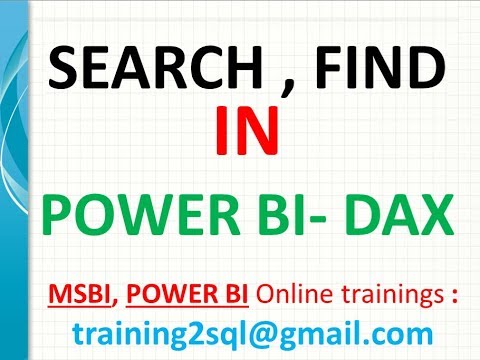Search Find functions in Power BI | Search in DAX | Find in DAX