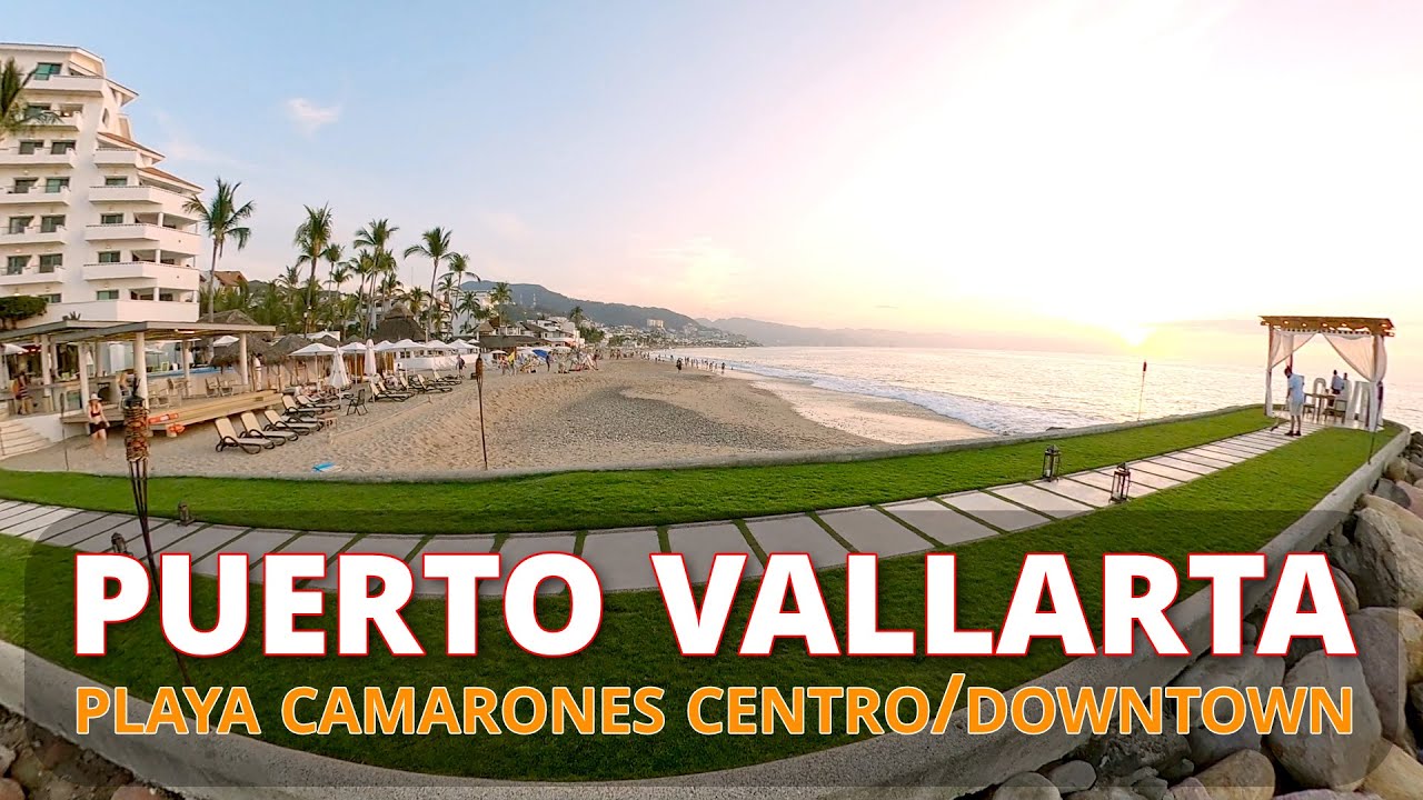 Walking North to South along Camarones Beach, Downtown Puerto Vallarta