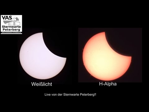 Sonnenfinsternis 2015 - Weisslicht und Halpha