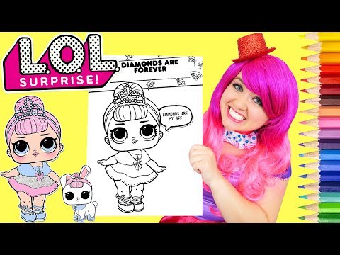 Coloring LOL Surprise! Crystal Queen Coloring Page Prismacolor Pencils | KiMMi THE CLOWN Video