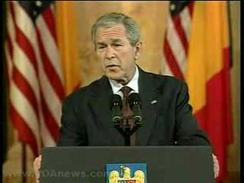 Bush in Bucharest for the NATO meeting