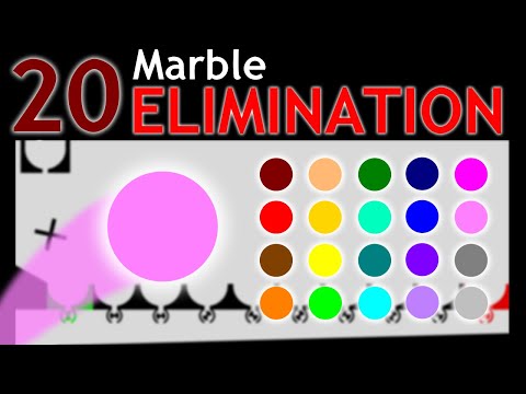 Super Marble Race | 20 Marble Elimination Race | 99