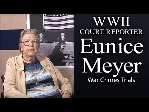 Veteran Eunice Mayer Court Reporter during the Nuremberg Trials