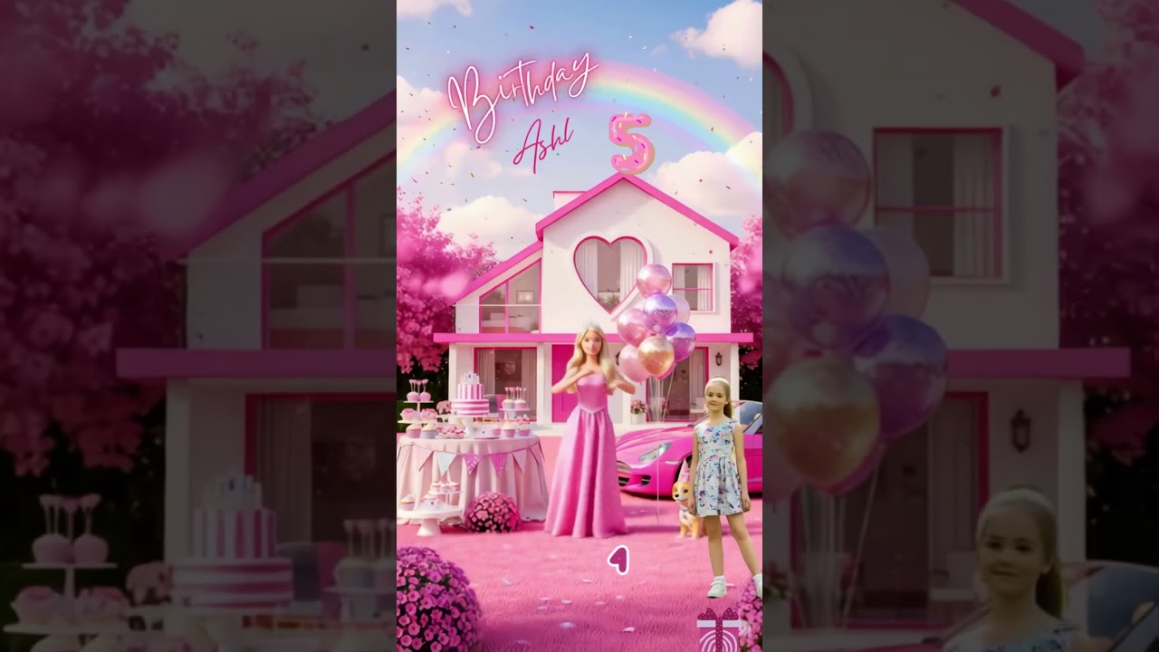 Barbie Birthday Invitation 🎀💖 | Fun Video Invite for Kids