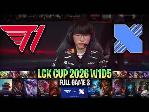 T1 vs DRX GAME 3 LCK CUP 2026 W1D5 | FULL GAME | T1 vs DRX G3 LCK 2026