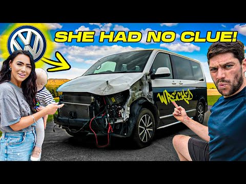 I BOUGHT MY WIFE A CRASHED DAMAGED VW T6 CARAVELLE!!