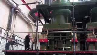 preview picture of video 'River Don Steam Engine, Kelham Island Museum, Sheffield, South Yorkshire, England - 16 August, 2014'