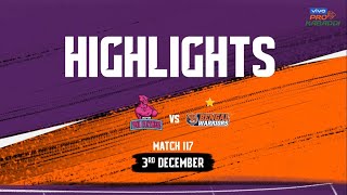 Match Highlights: Jaipur Pink Panthers vs Bengal Warriors| December 3 | vivo Pro Kabaddi