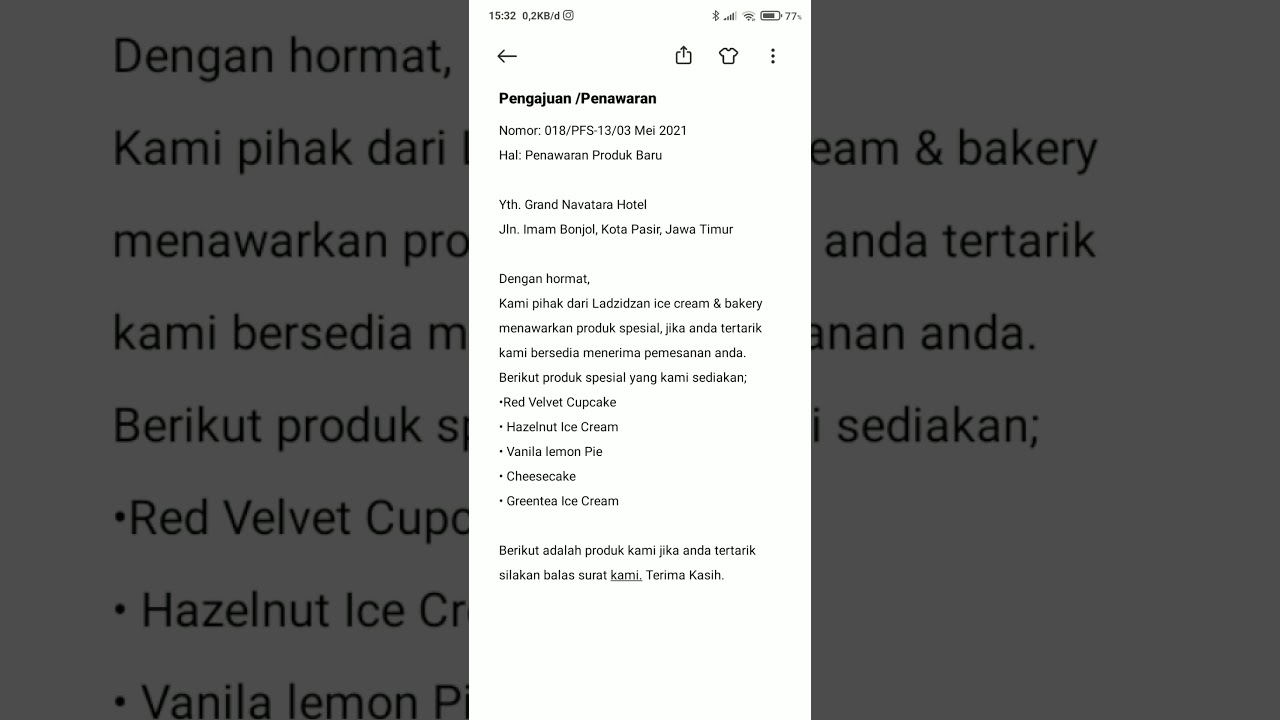 Surat Pengajuan