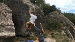 Video thumbnail of Alfons a la dreta, 7b (sit). El Cogul